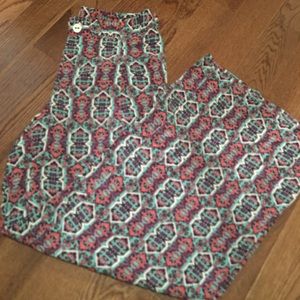 Anthropology Elevenses Pink & Purple Boho Pants